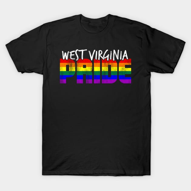 West Virginia Pride LGBT Flag T-Shirt by wheedesign